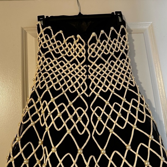 New Carolina Herrera Chalet Beaded & Embroidered Tulle Strapless Cocktail Dress - Picture 7 of 16